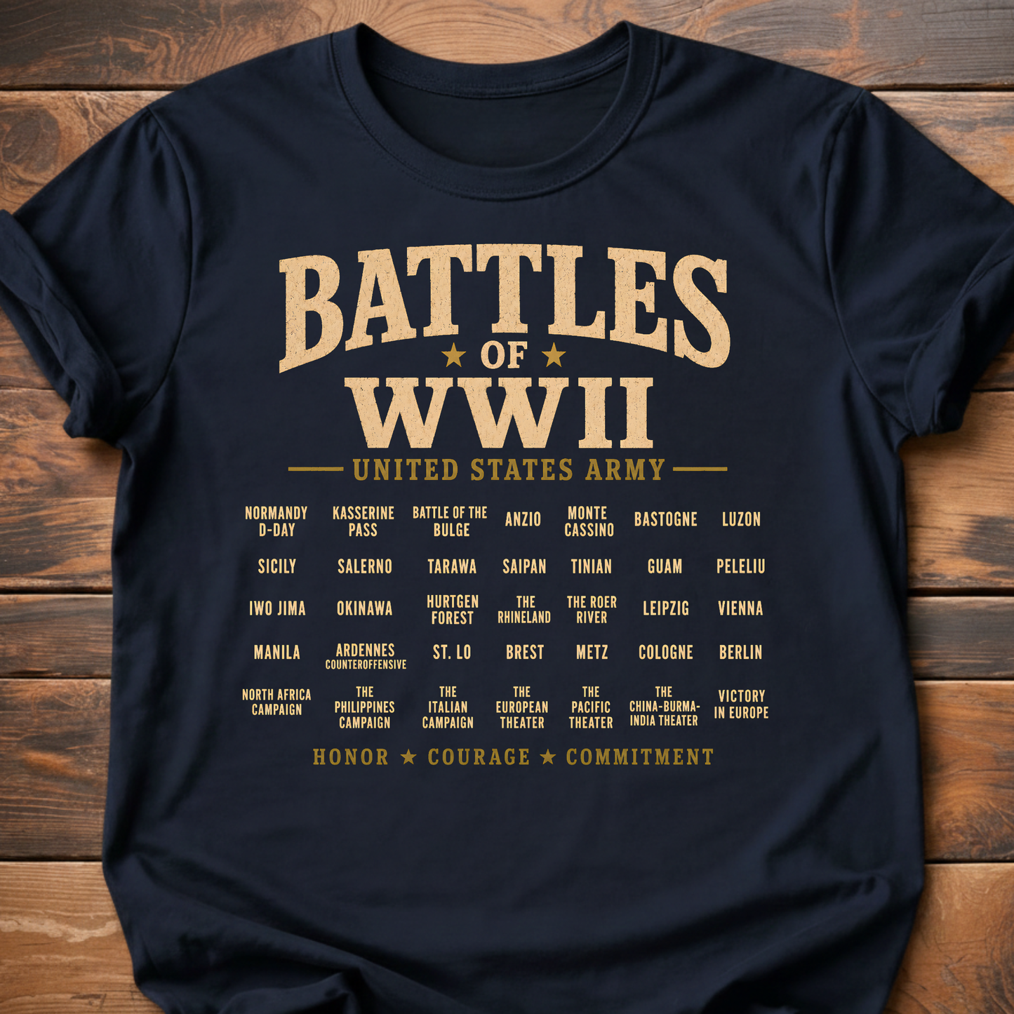 Battles Of WWII Army T-Shirt
