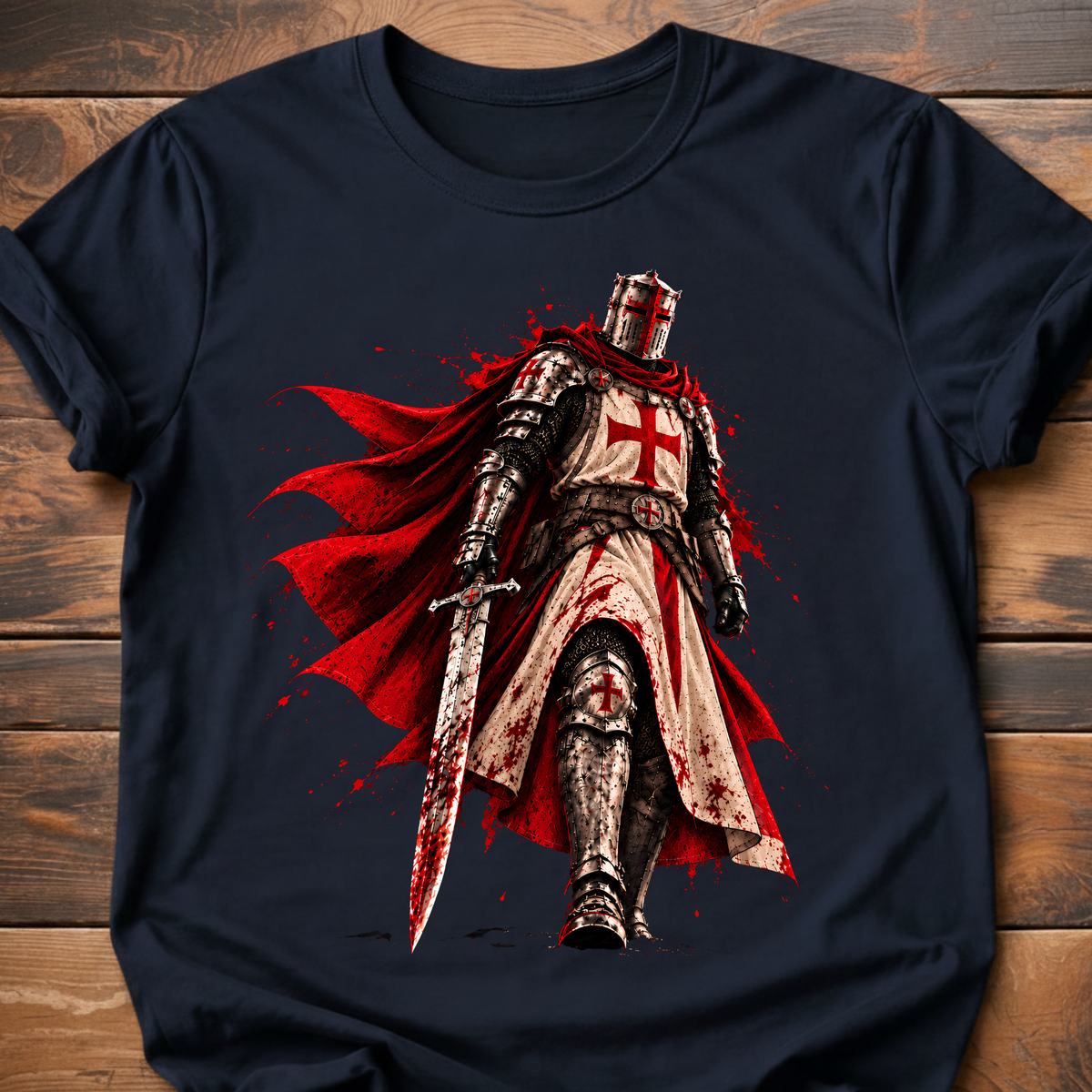 Menacing Templar Knight T-Shirt