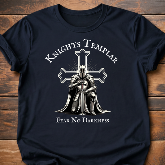 Knights Templar Fear No Darkness Graphic T-Shirt