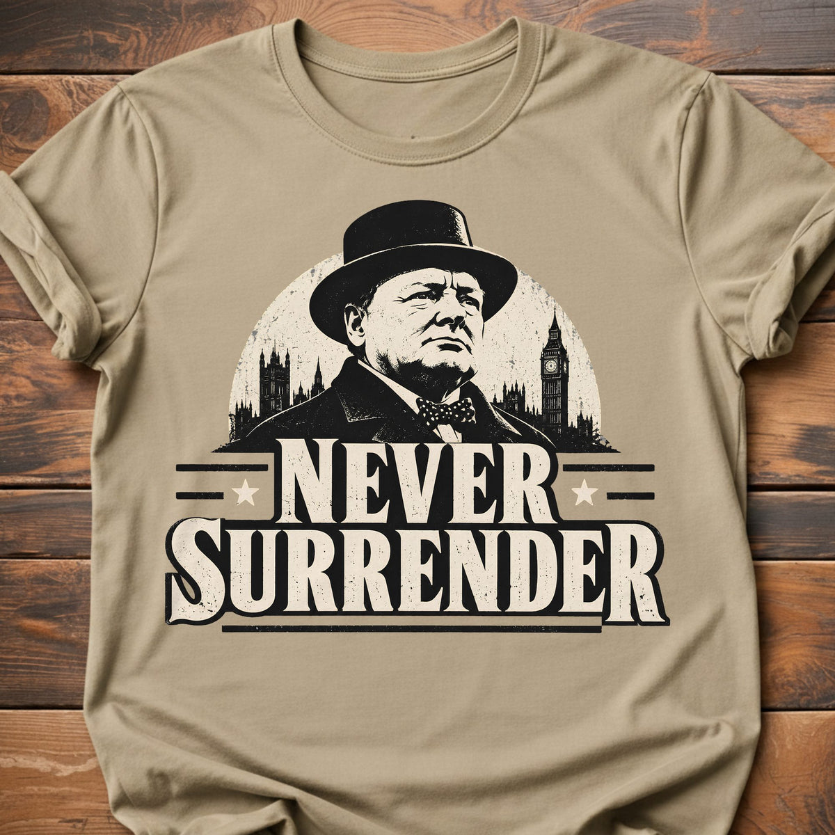 Never Surrender T-Shirt - Sand