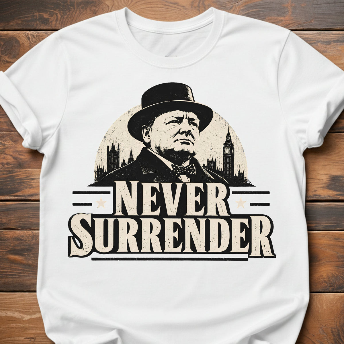Never Surrender T-Shirt - White