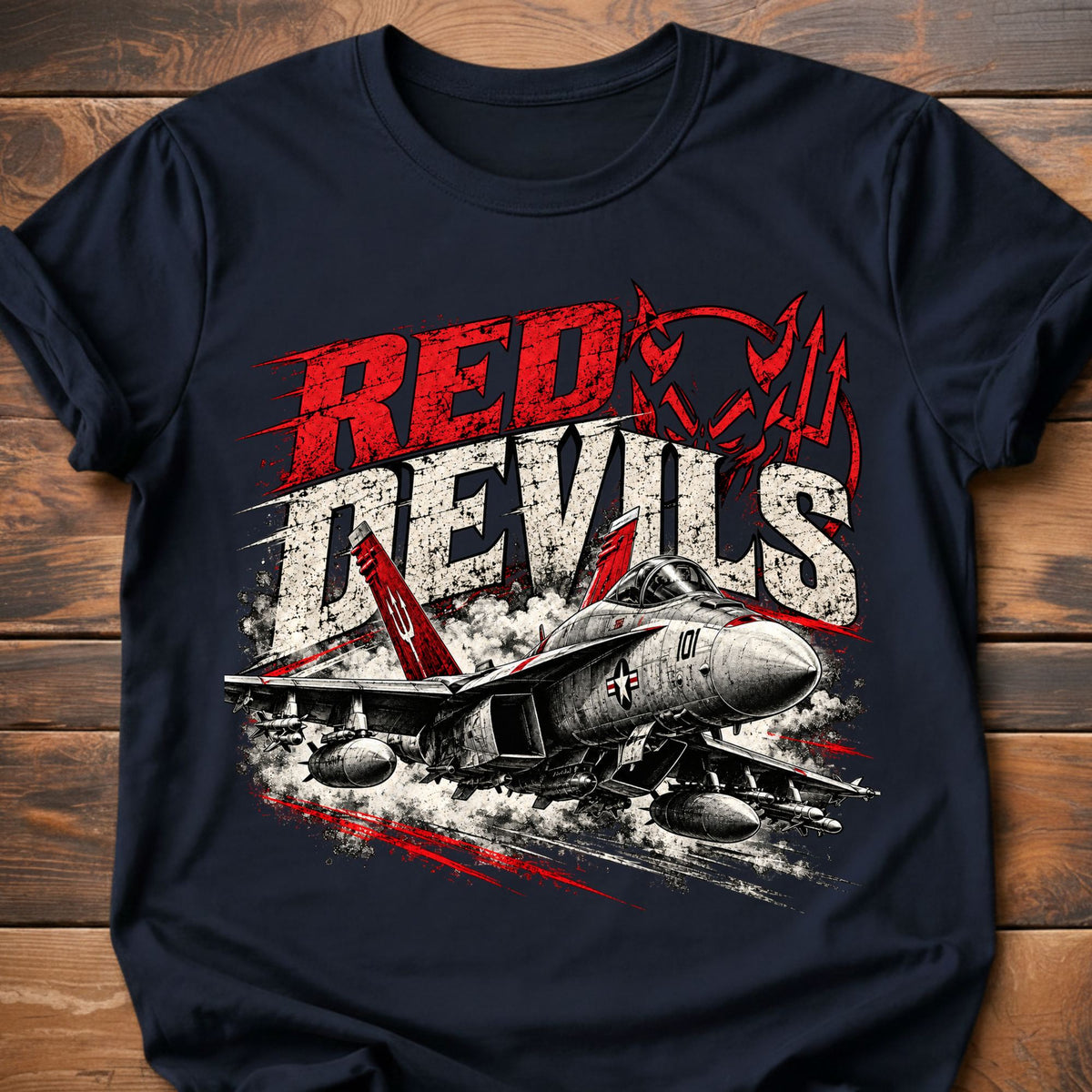 Red Devils graphic t-shirt - Navy