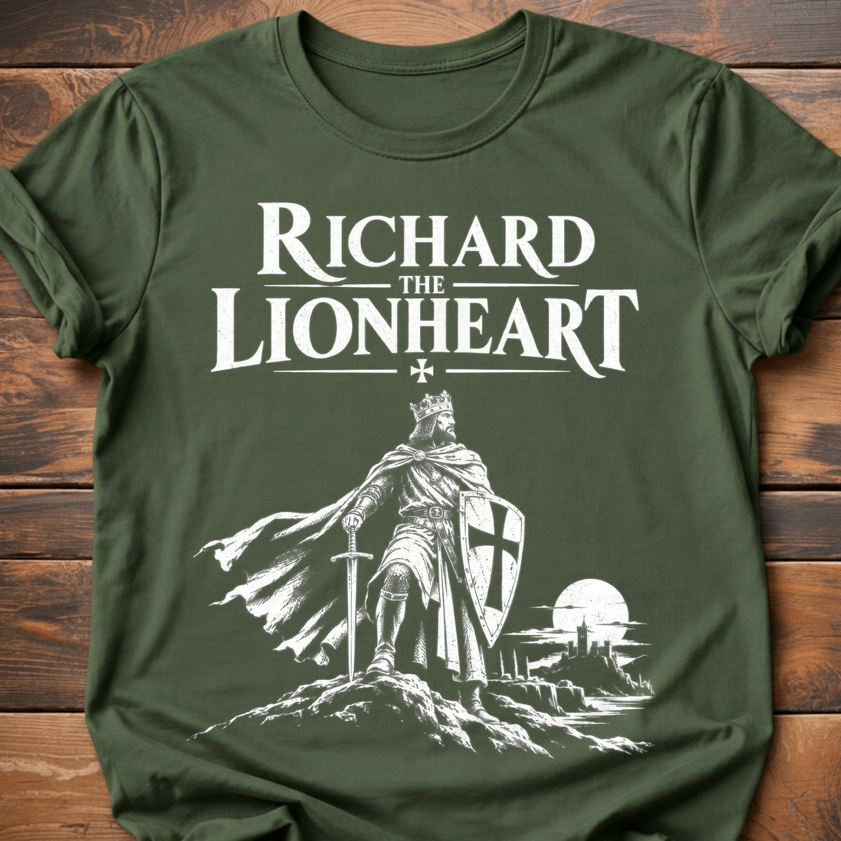 Richard the Lionheart T-Shirt - Military Green