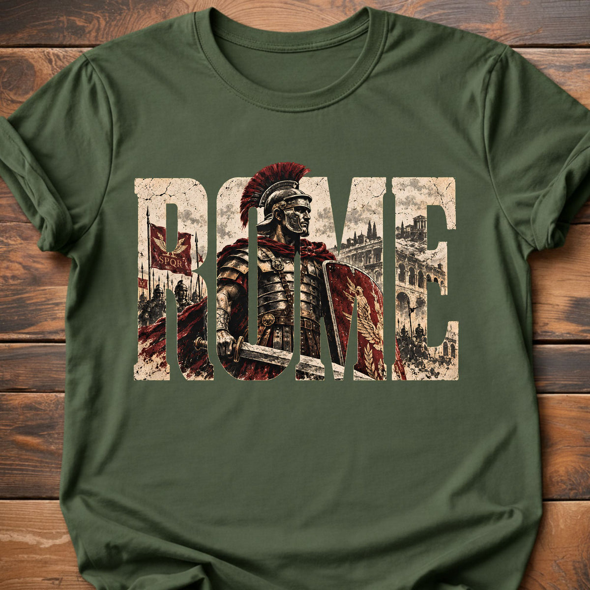 Rome Vintage graphic t-shirt - Military Green