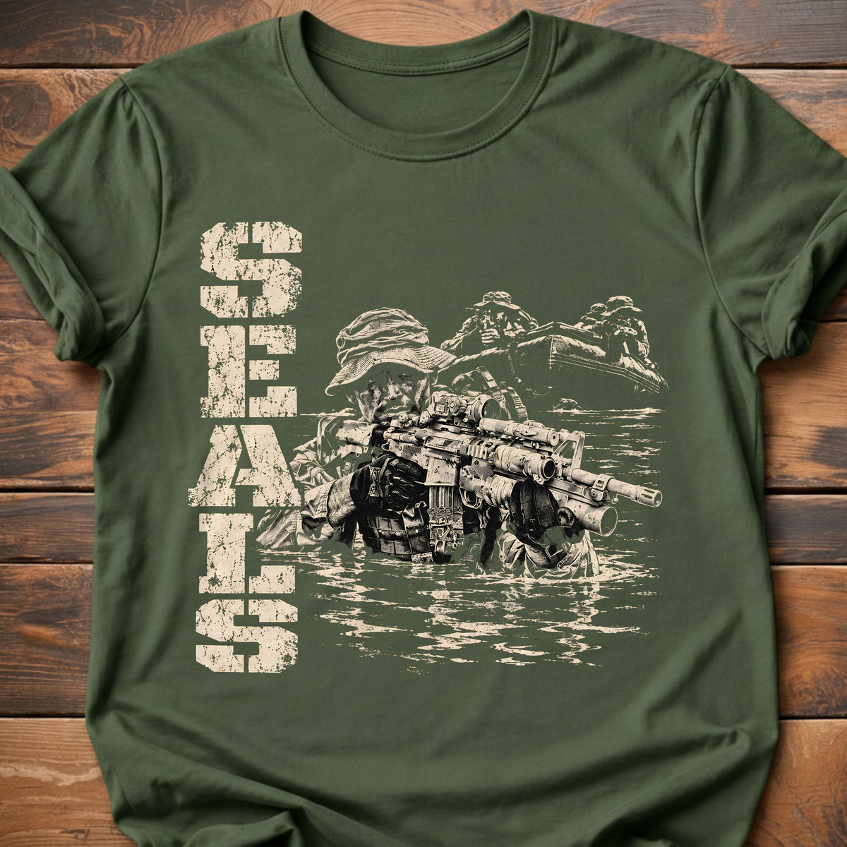 Seals graphic t-shirt - Military Green