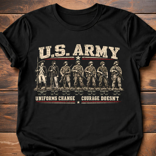 U.S. Army Uniforms Change Courage Doesn't t-shirt - Black