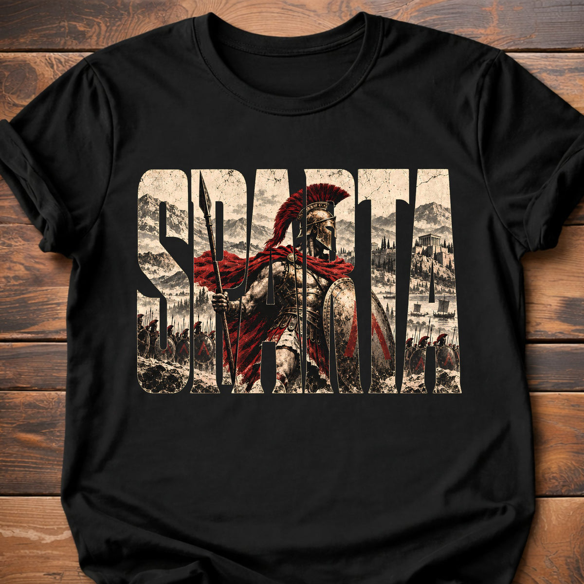 UNITE Spartan Warrior graphic t-shirt - Black