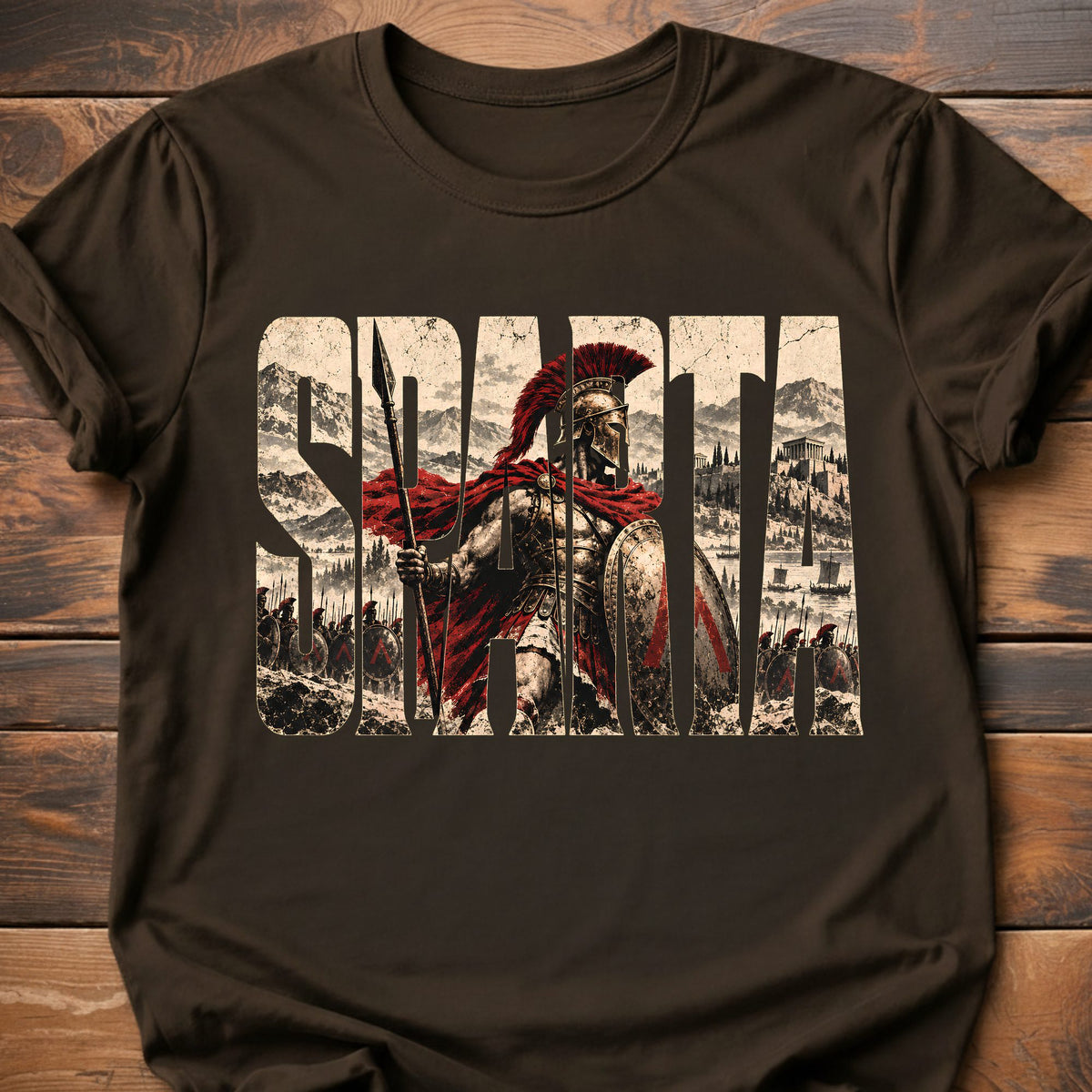 UNITE Spartan Warrior graphic t-shirt - Dark Chocolate