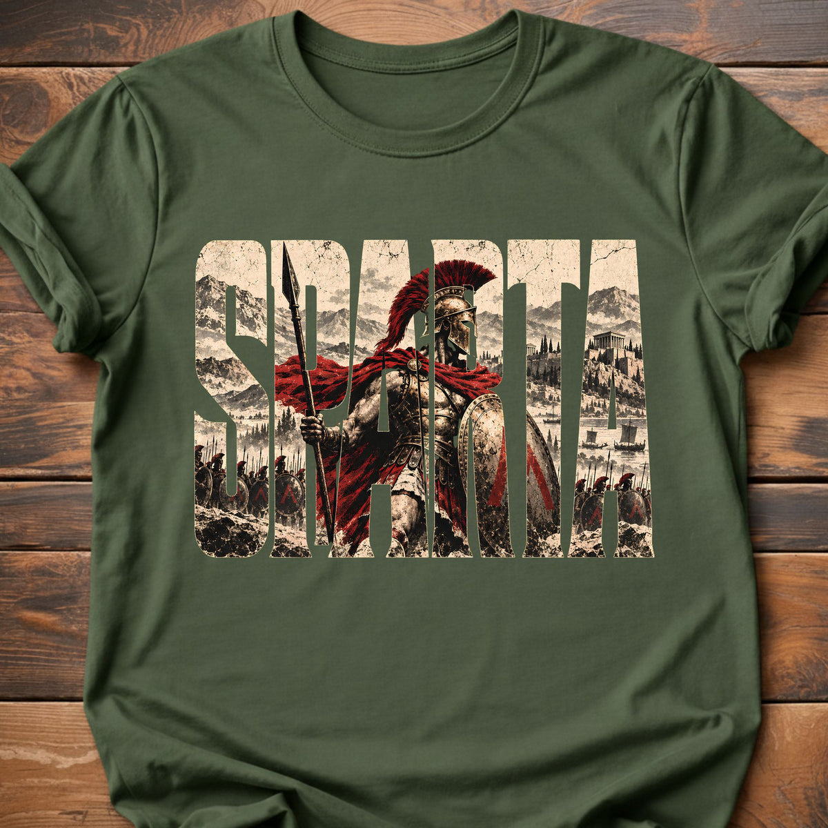UNITE Spartan Warrior graphic t-shirt - Military Green