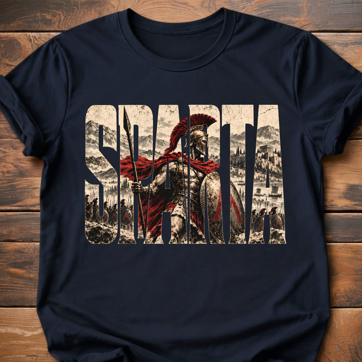 UNITE Spartan Warrior graphic t-shirt - Navy