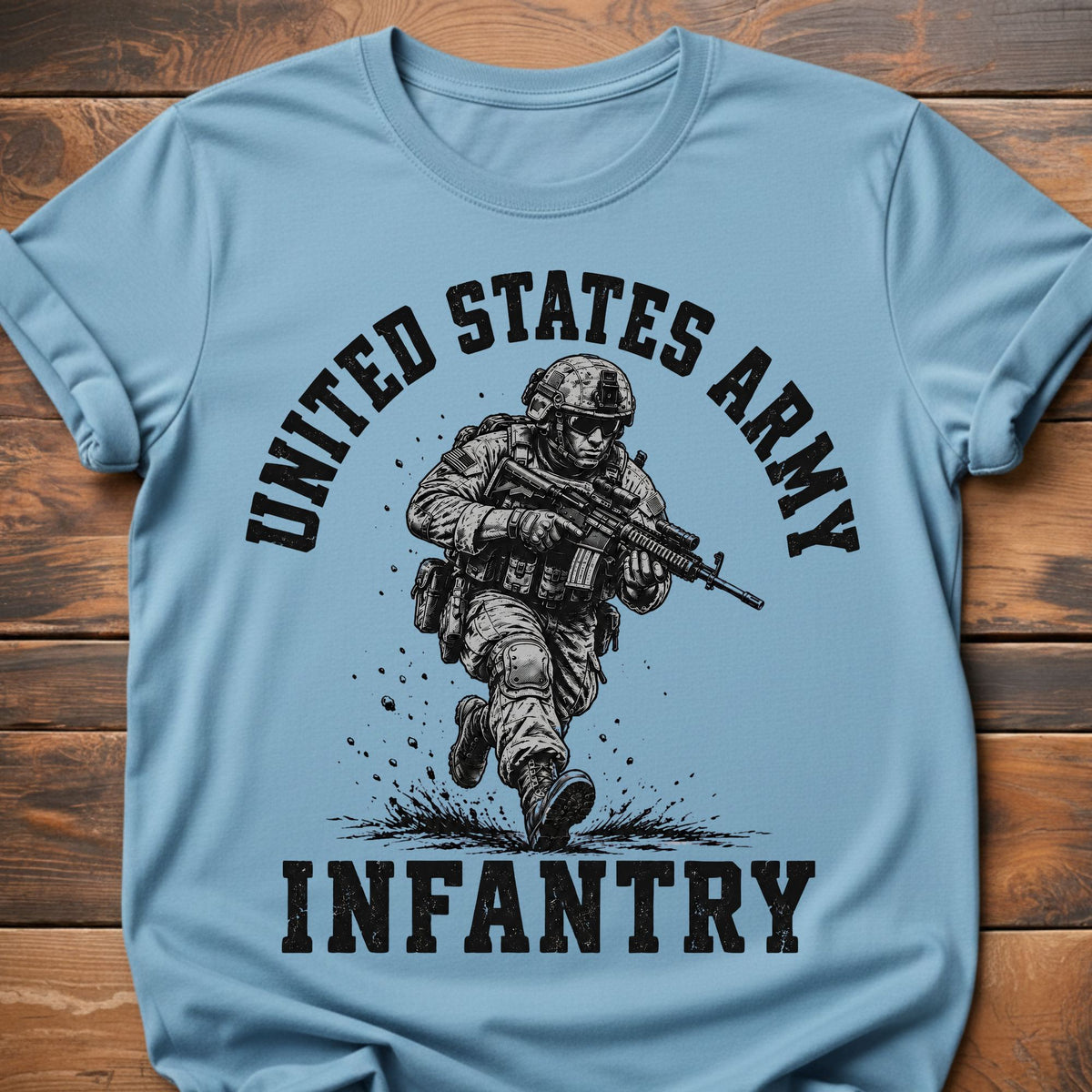 United States Army Infantry graphic t-shirt - Light Blue