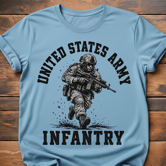 United States Army Infantry graphic t-shirt - Light Blue