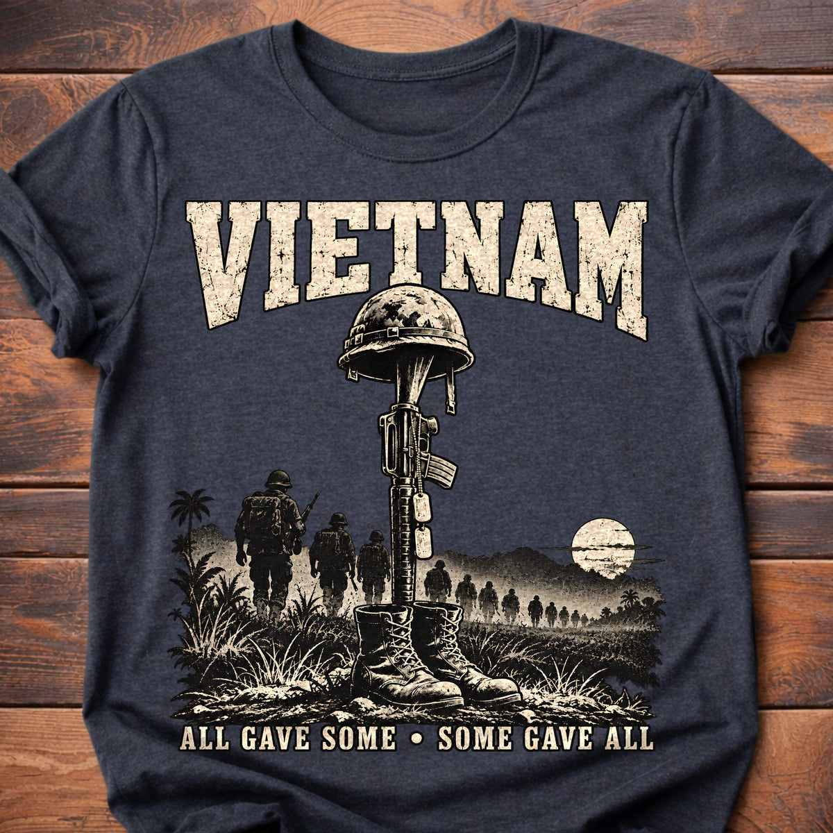 Vietnam Veterans All Gave Some T-Shirt - Dark Heather