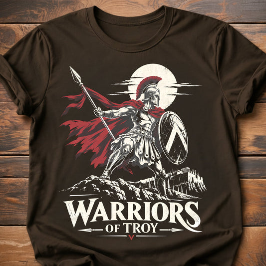 Warriors of Troy Spartan Warrior T-Shirt - Dark Chocolate