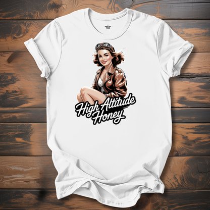 High Altitude Honey WW2 Aircraft Nose Art T-Shirt