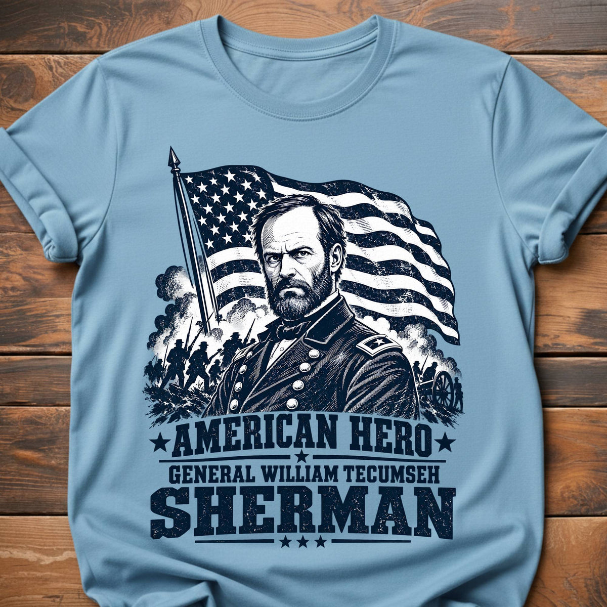 William Tecumseh Sherman T-Shirt - Light Blue