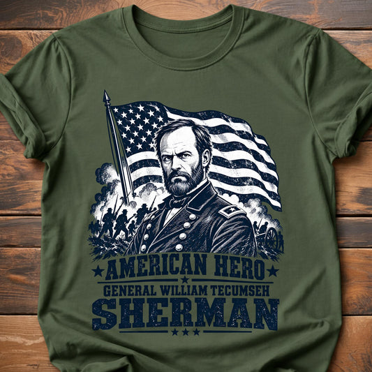 William Tecumseh Sherman T-Shirt - Military Green