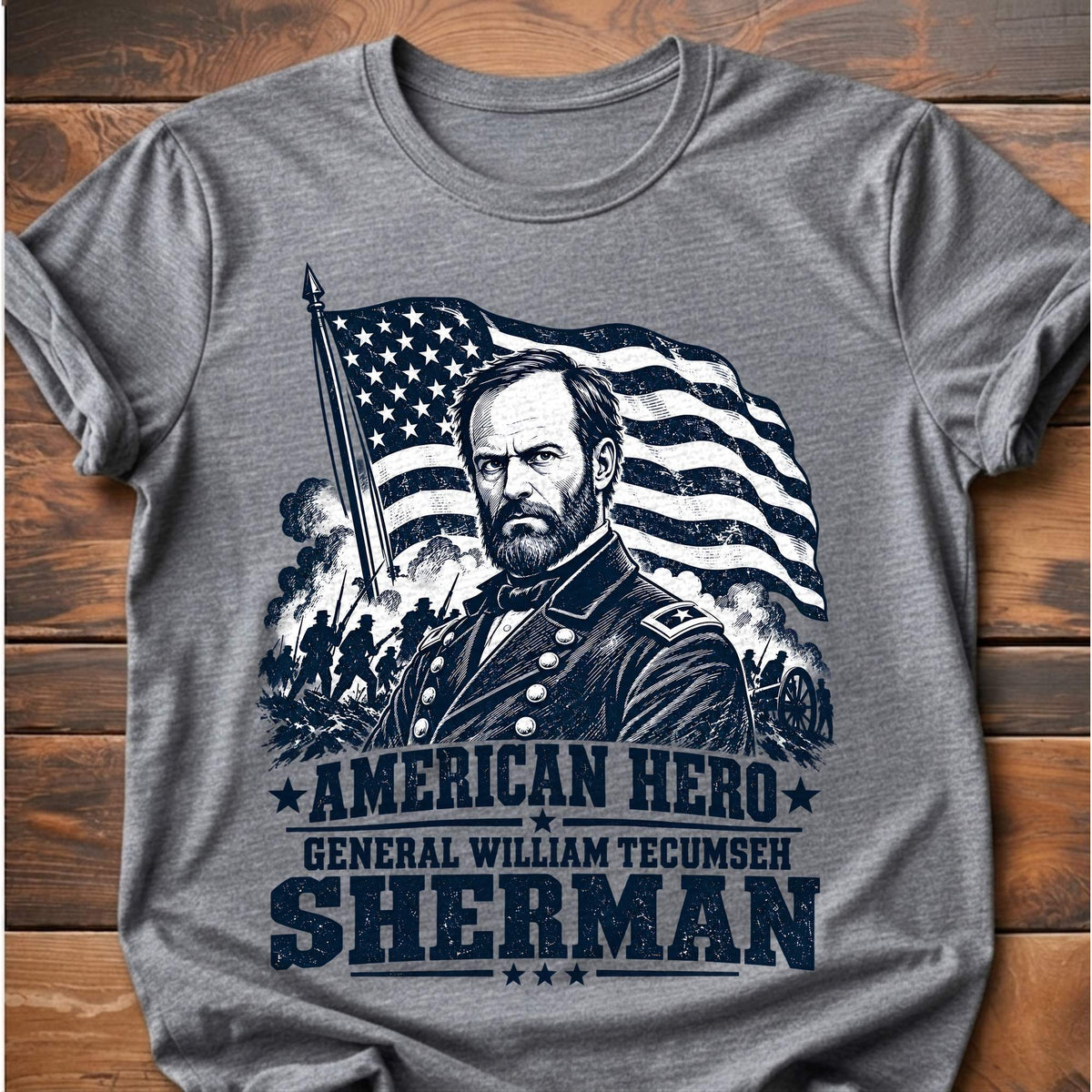 William Tecumseh Sherman T-Shirt - Sport Grey