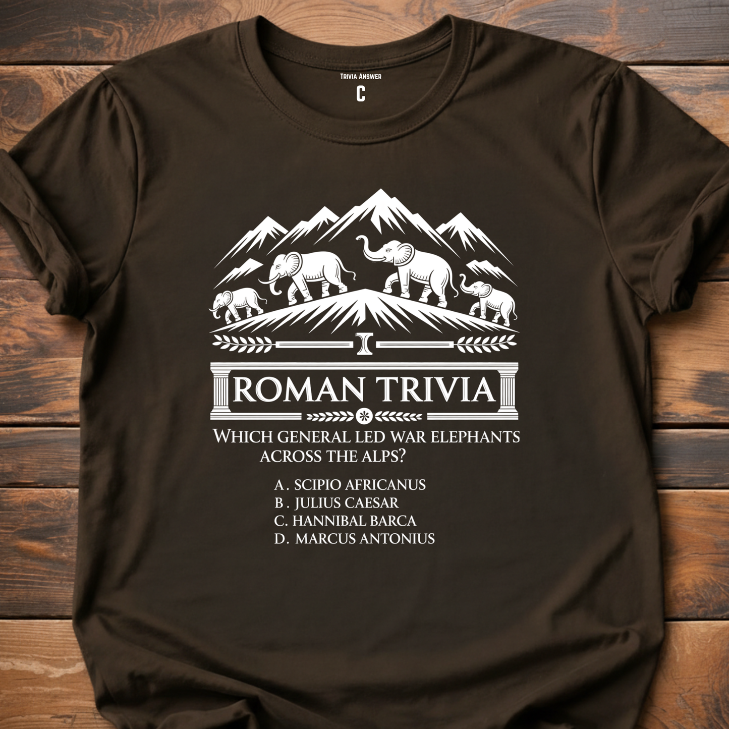 Roman Alps Crossing Trivia Question T-Shirt