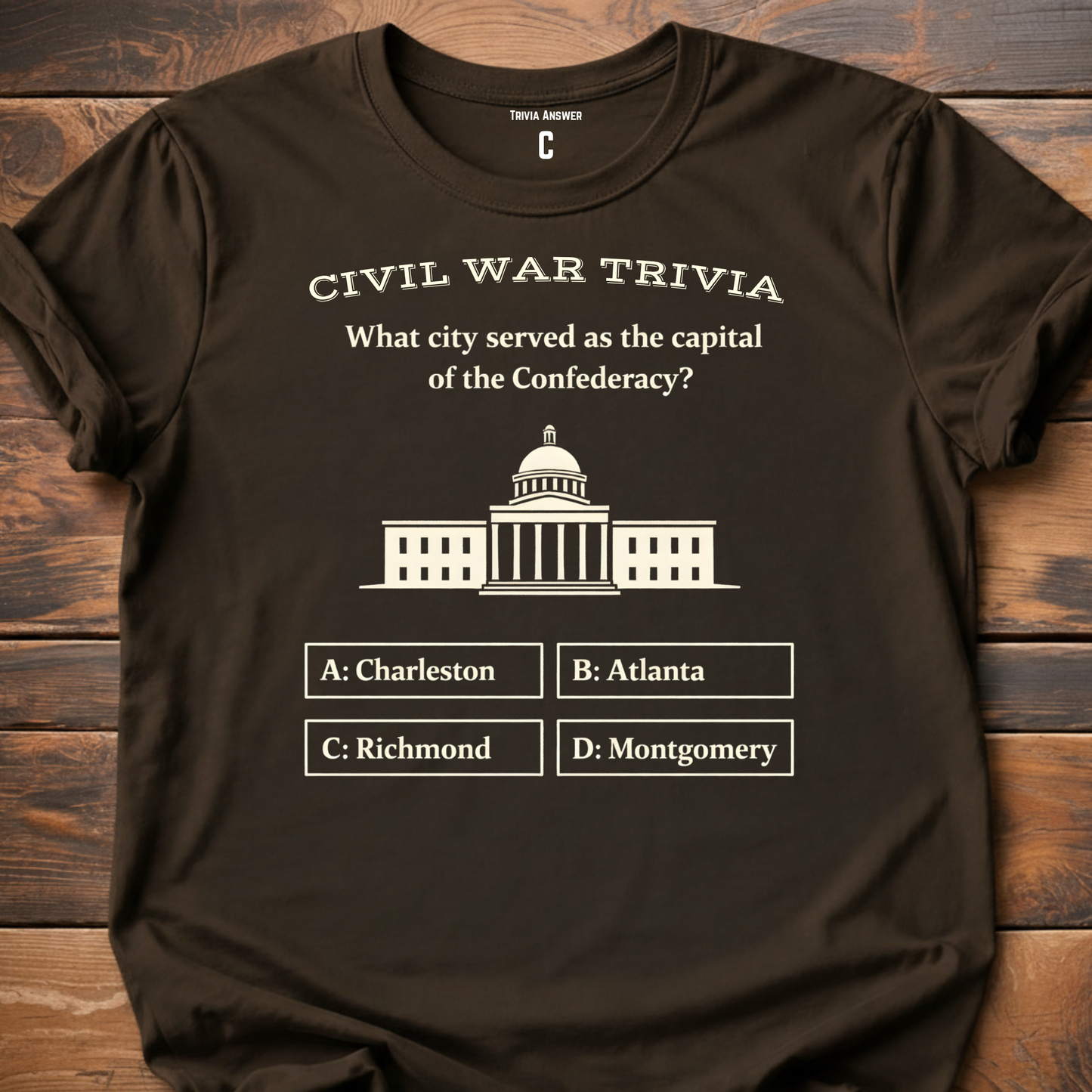 Civil War Confederacy Trivia T-Shirt