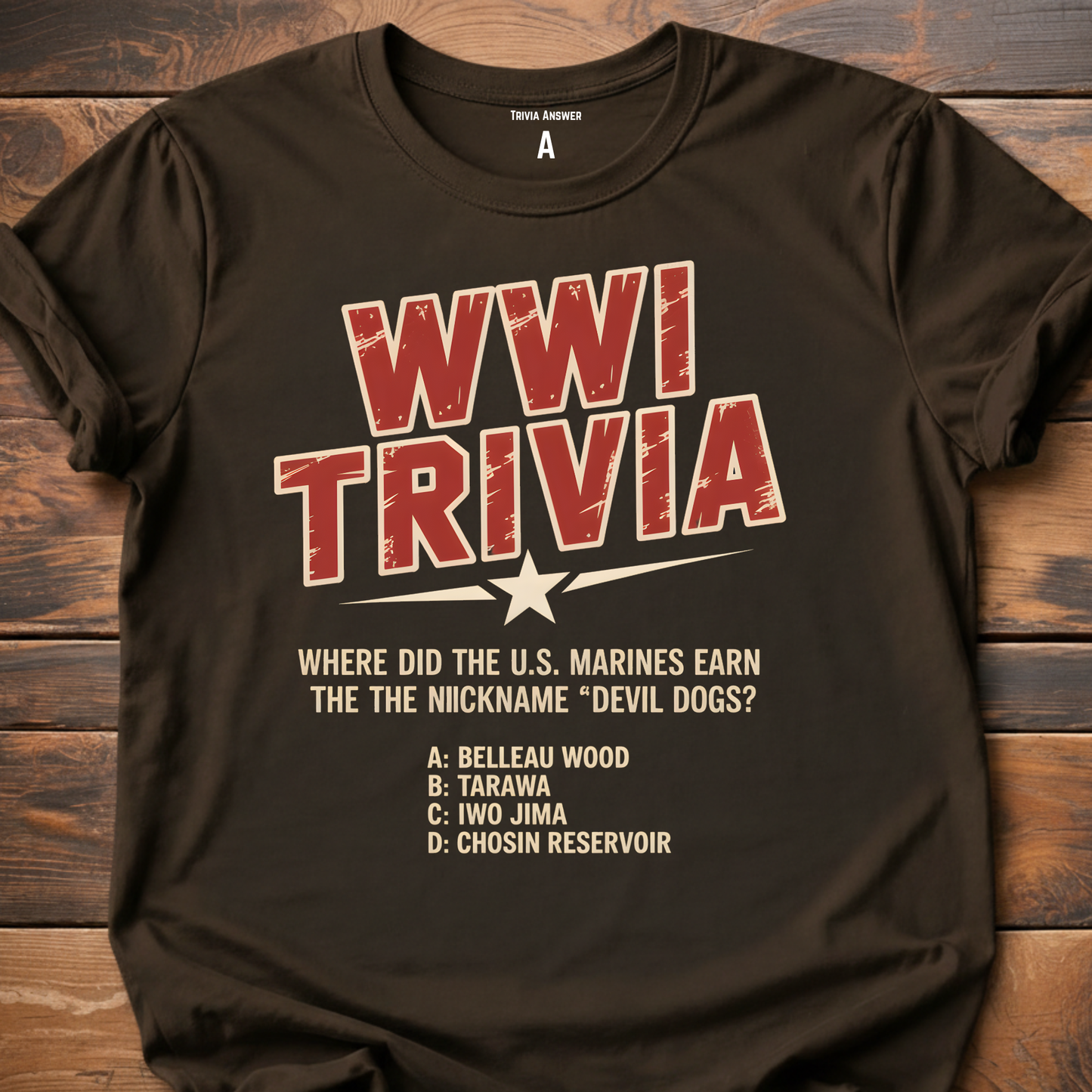 WWII Trivia Marines Question T-Shirt
