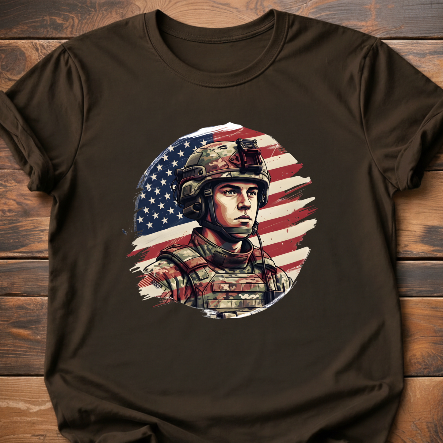 Iraq War US Soldier Flag T-Shirt