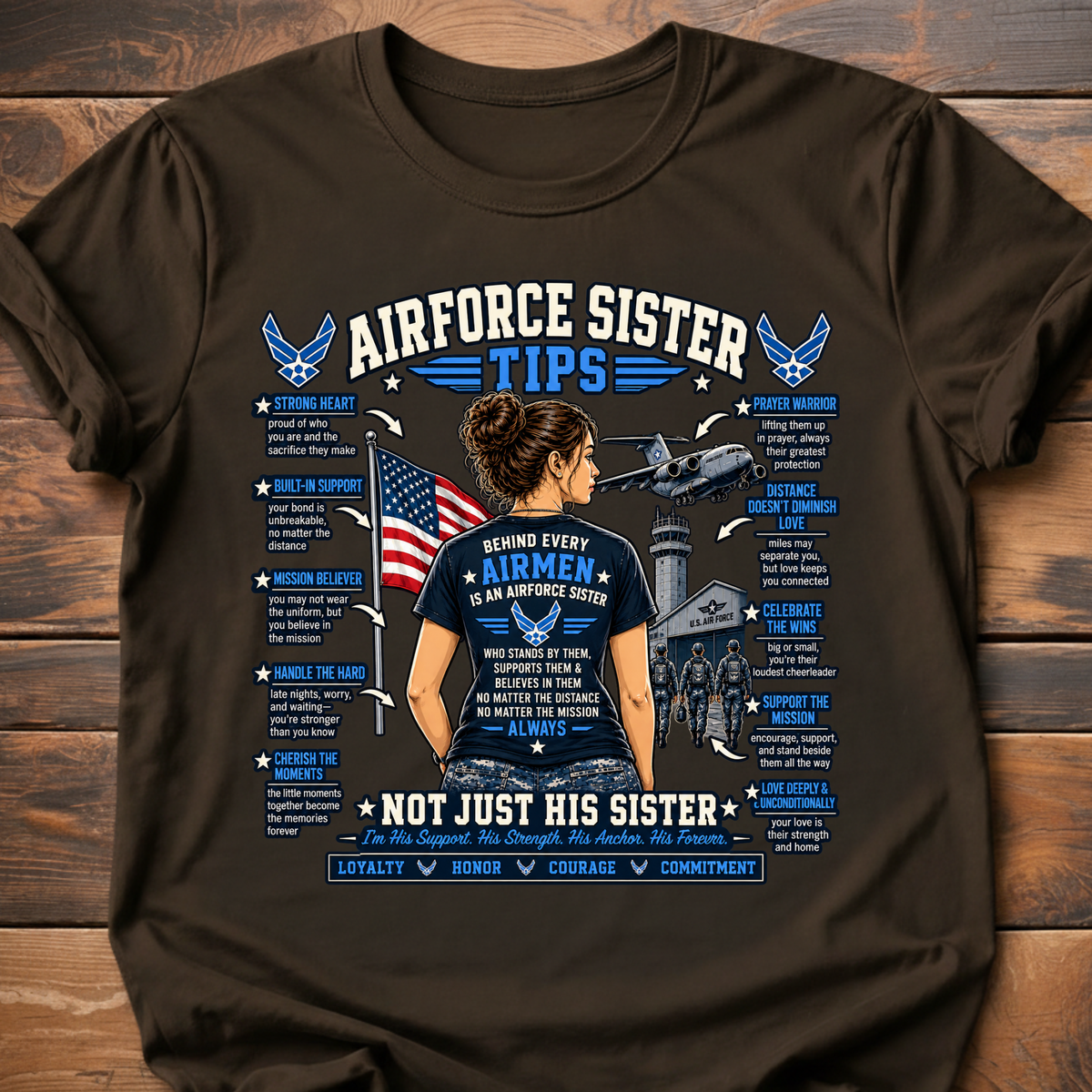 Airforce Sister Tips T-Shirt