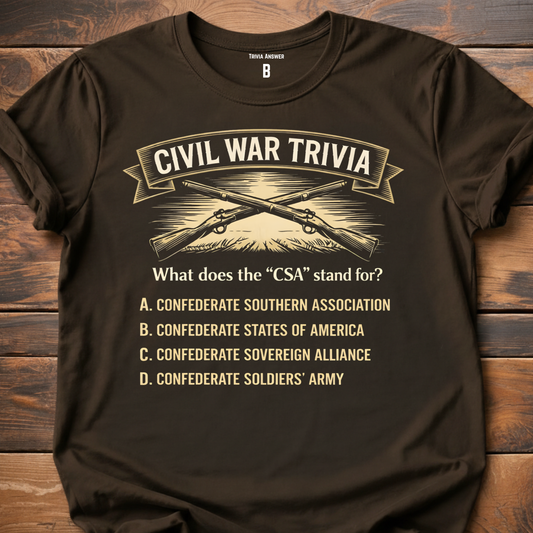 Civil War Trivia CSA T-Shirt