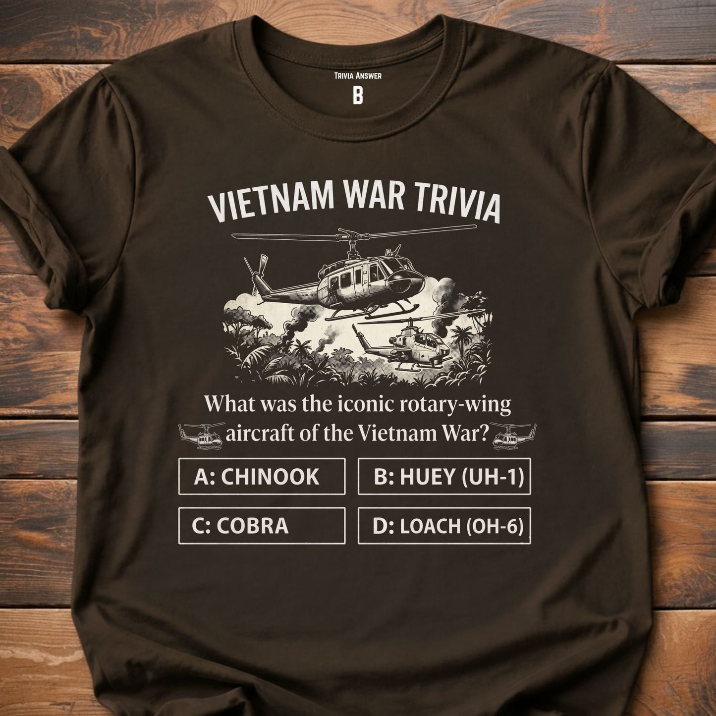 Vietnam War Chopper Trivia T-Shirt
