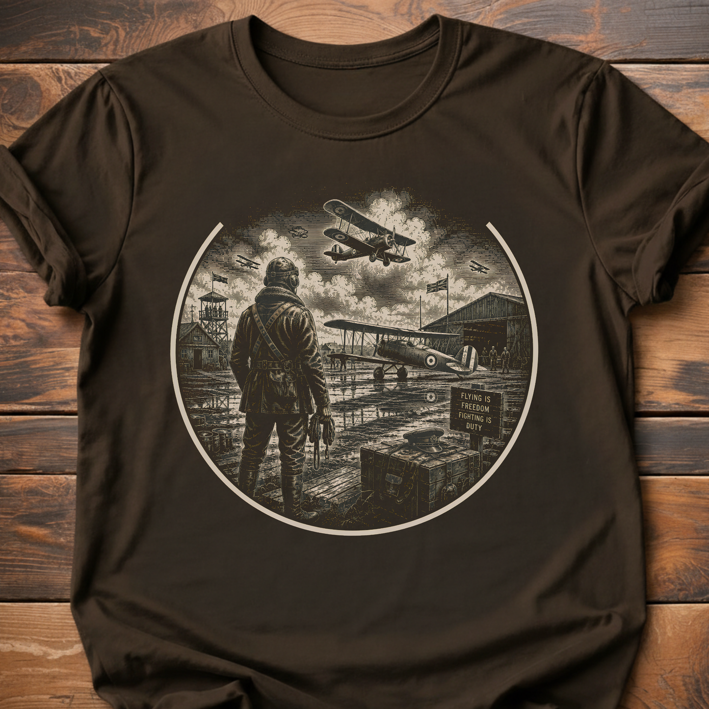 Fields of Valor WWI Air War T-Shirt