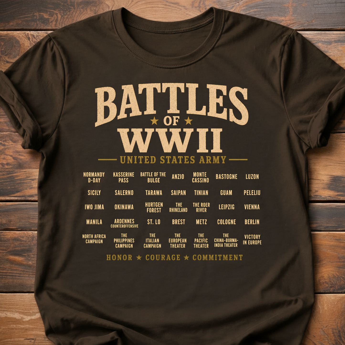 Battles Of WWII Army T-Shirt