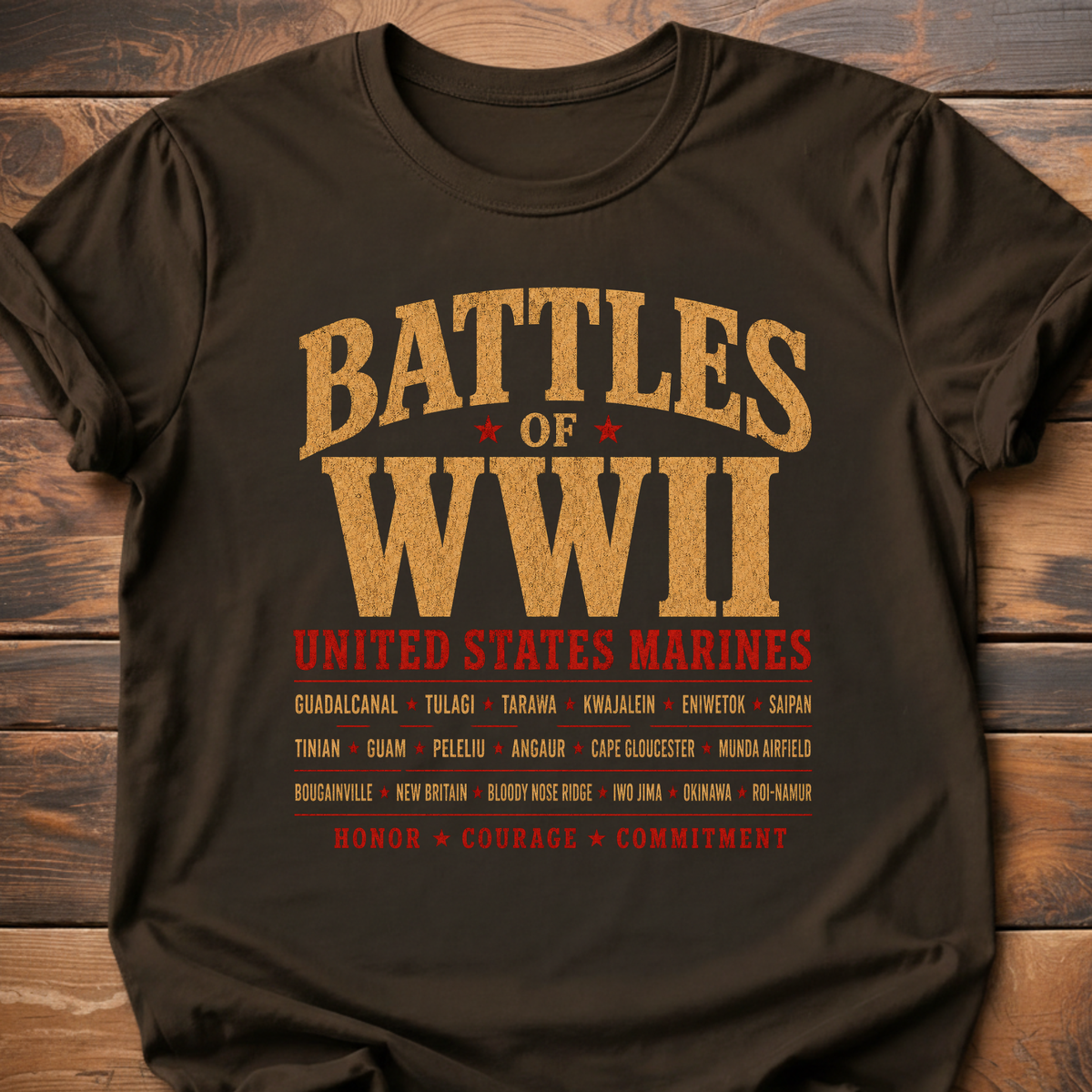 Marines Battles of WWII T-Shirt