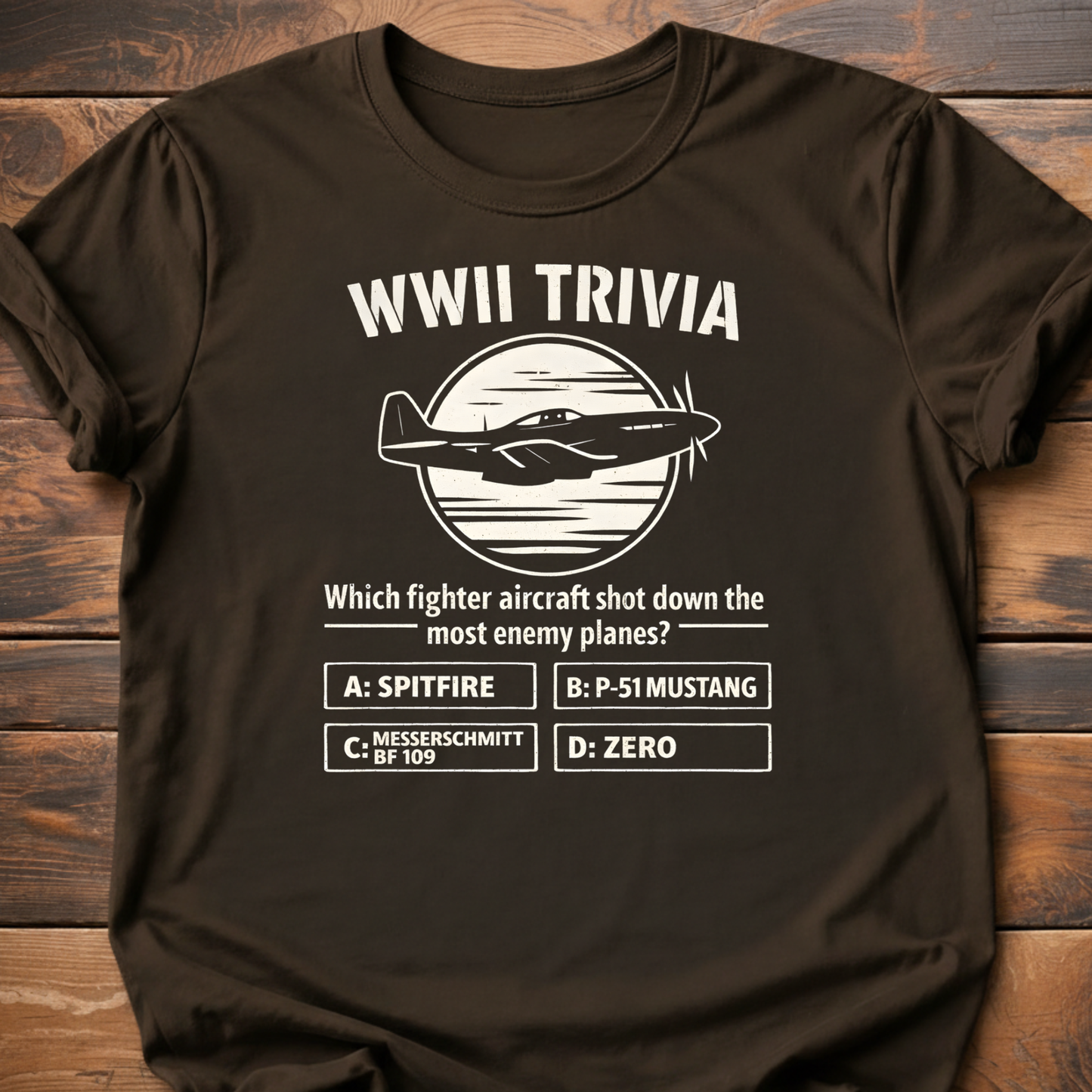 WWII Trivia Fighter Question T-Shirt