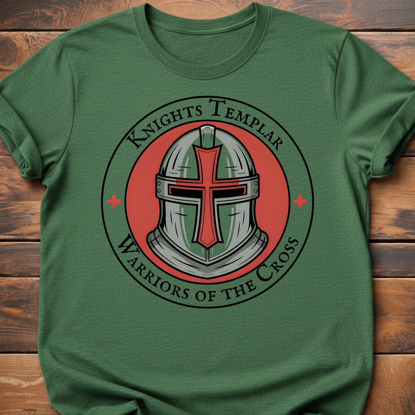 Knights Templar Helmet Graphic T-Shirt