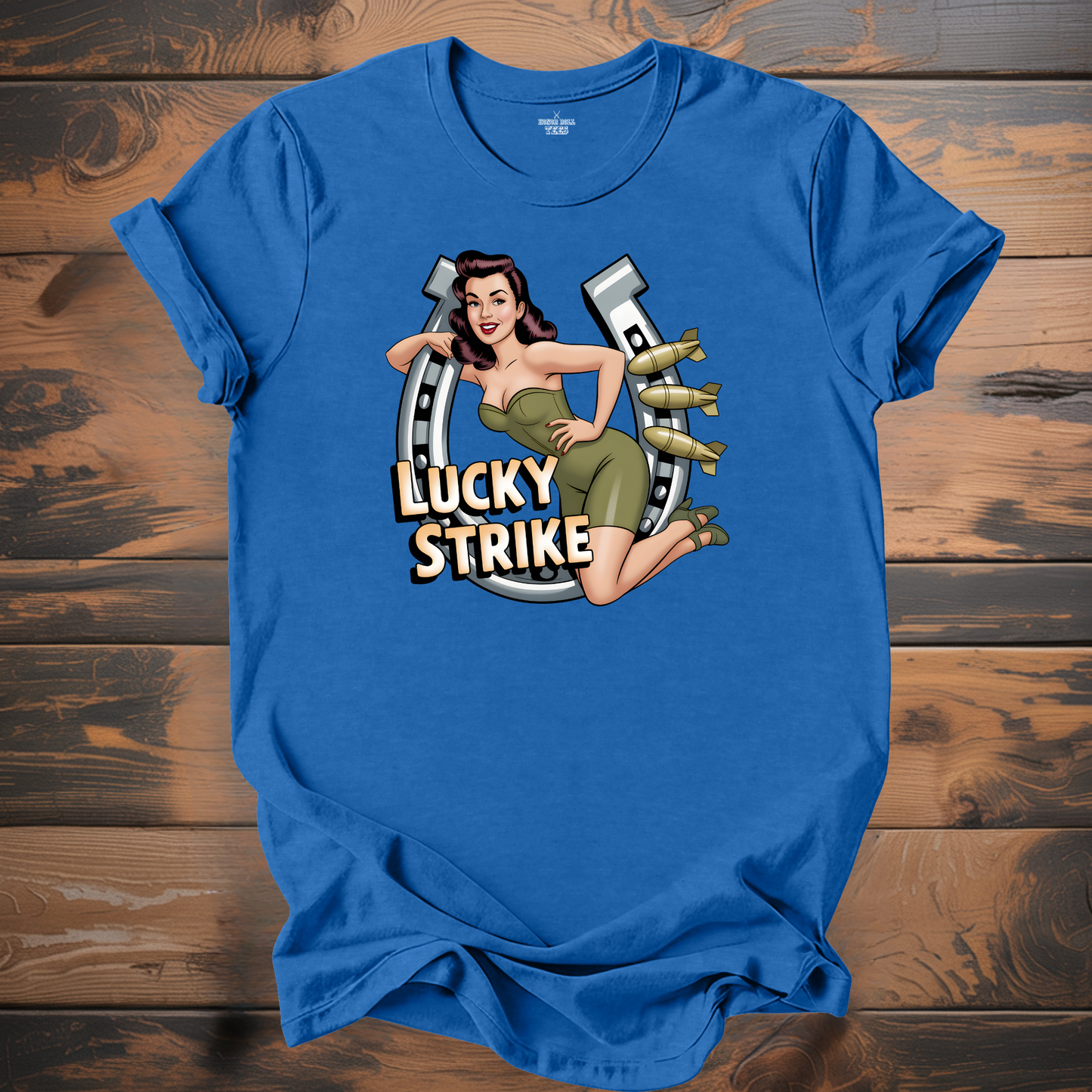 Lucky Strike WW2 Aircraft Nose Art T-Shirt