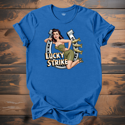 Lucky Strike WW2 Aircraft Nose Art T-Shirt