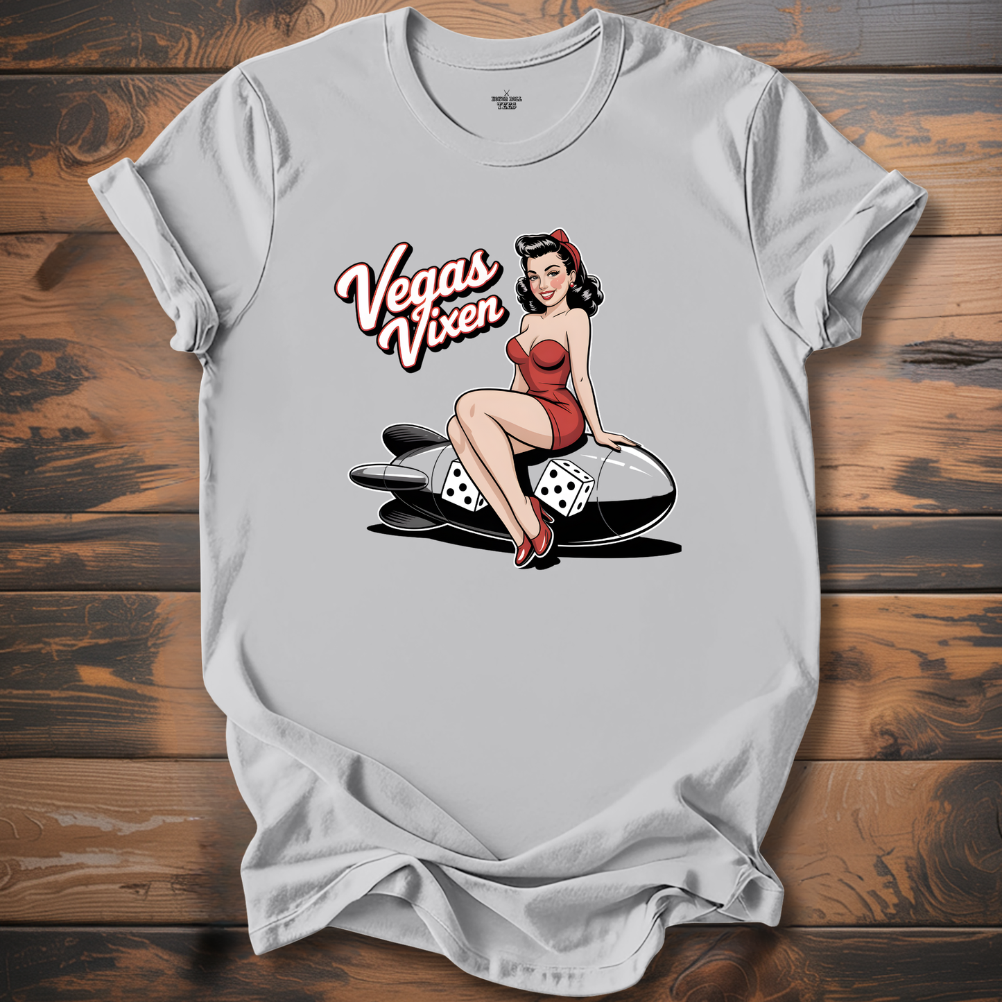 Vegas Vixen WW2 Bomber Nose Art T-Shirt
