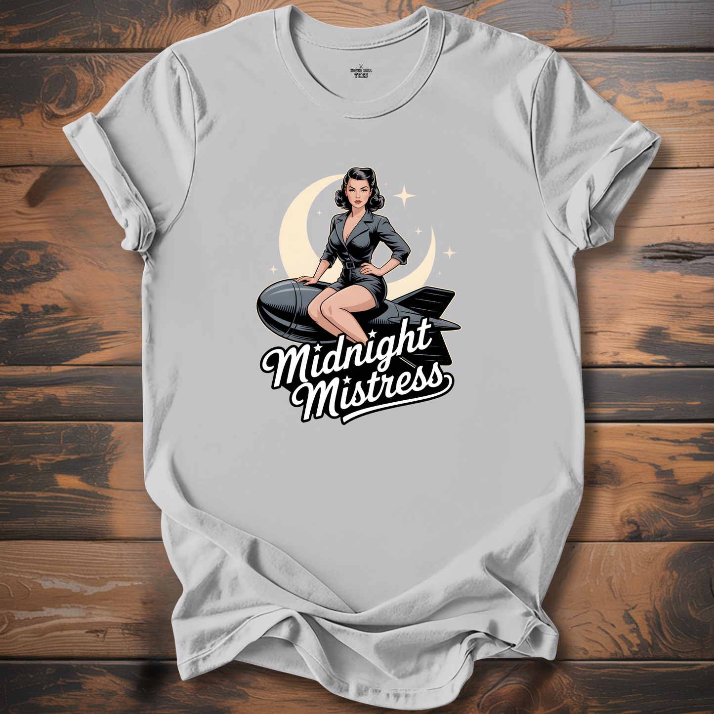 Midnight Mistress WW2 Bomber Nose Art T-Shirt