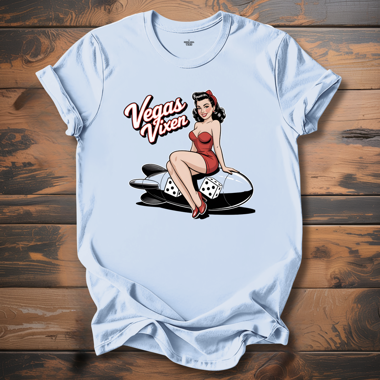 Vegas Vixen WW2 Bomber Nose Art T-Shirt