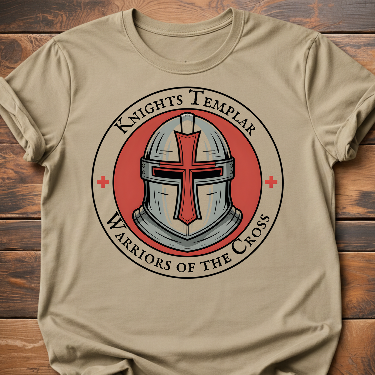 Knights Templar Helmet Graphic T-Shirt