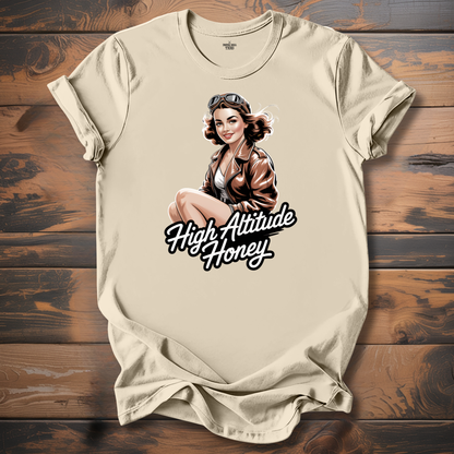 High Altitude Honey WW2 Aircraft Nose Art T-Shirt
